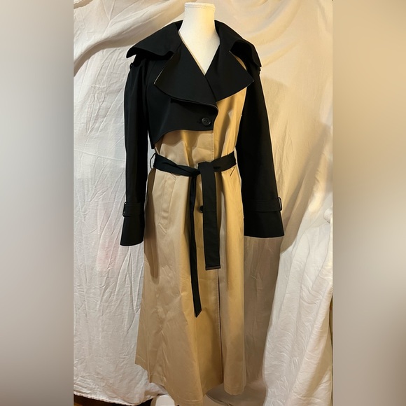MACKAGE Classy Feminine Beautiful Unique 2 Colors Trench Coat Pleated at Back - Picture 1 of 11